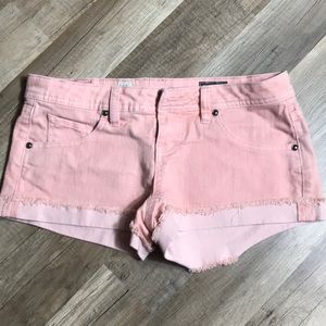 Peach pink Volcom jean shorts
